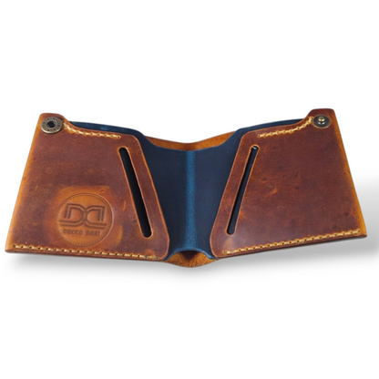 Çıtçıtlı Erkek Deri Cüzdan (Orange)