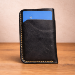 Minimalist Deri Kartlık Siyah