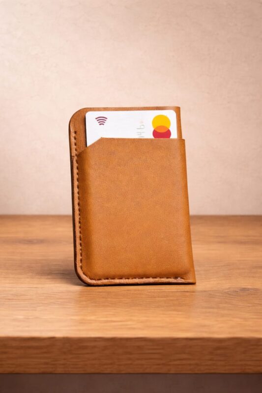 el yapımı deri kartlık camel