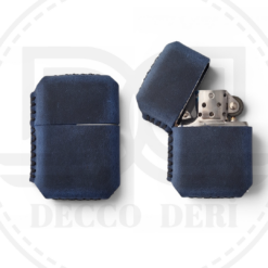 Deri Zippo Kılıfı - Lacivert