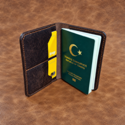 Pueblo Deri Pasaport Kılıfı - KızılKahve