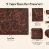 Tiana Deri Masa Seti – 9 Parça Kişiselleştirilebilir Sümen Takımı - Thumbnail Image 2